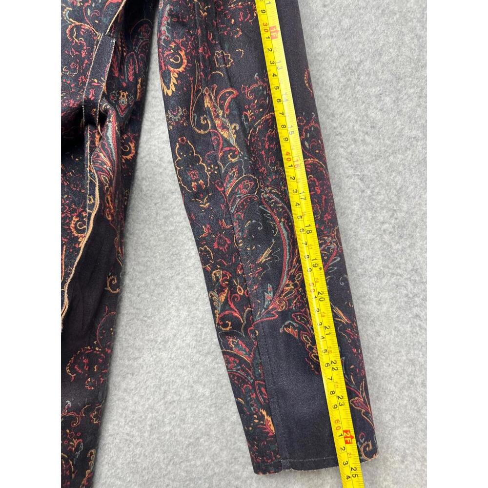 Anthropologie Solitaire Womens Midi Trench Jacket Size S Paisley Boho Faux Suede - Picture 5 of 11